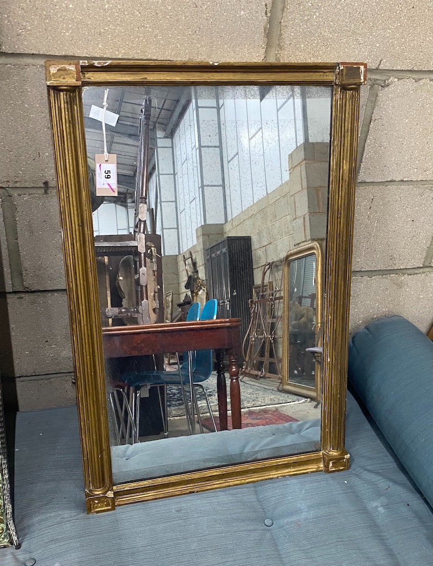 A 19th century giltwood pier glass width 55cms, height 82cms.